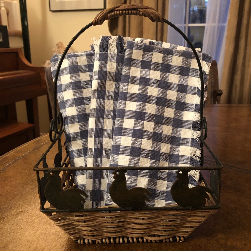 Handmade Country Kitchen Napkin Set of Six - Picture 2 of 8